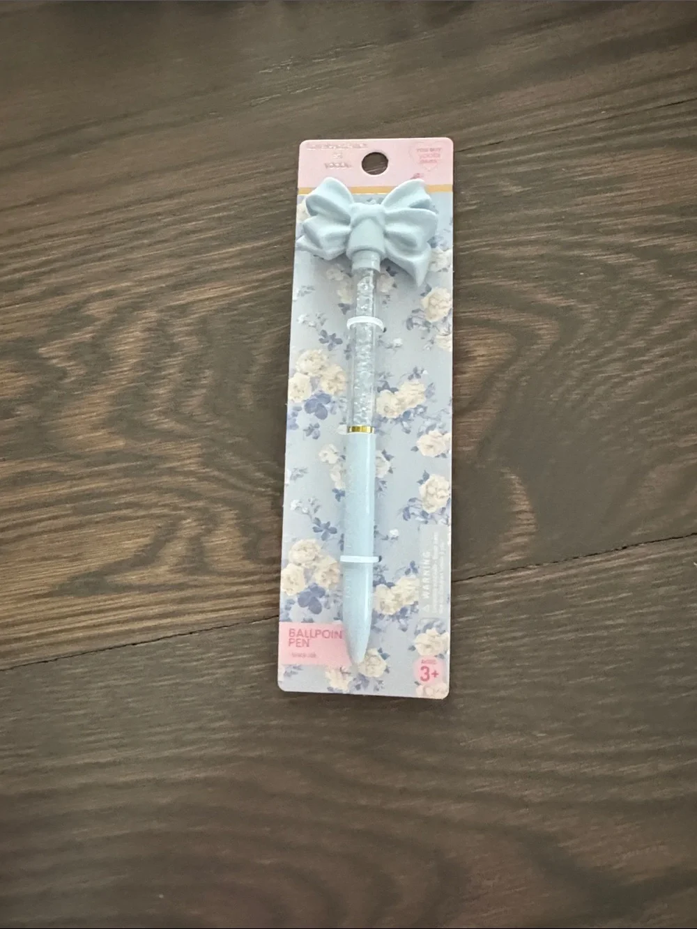 LoveShackFancy Kids Blue Floral Ruffle Accessory Pouch & Stationery Set